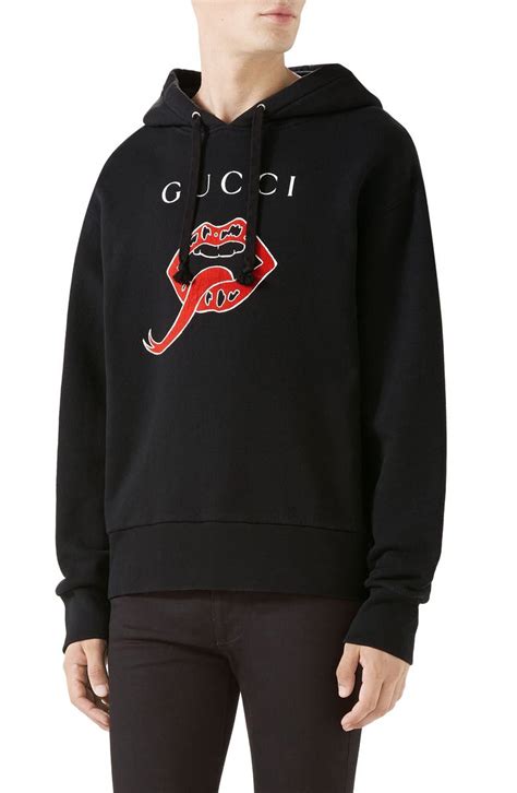 gucci lips logo hoodie|original gucci hoodie.